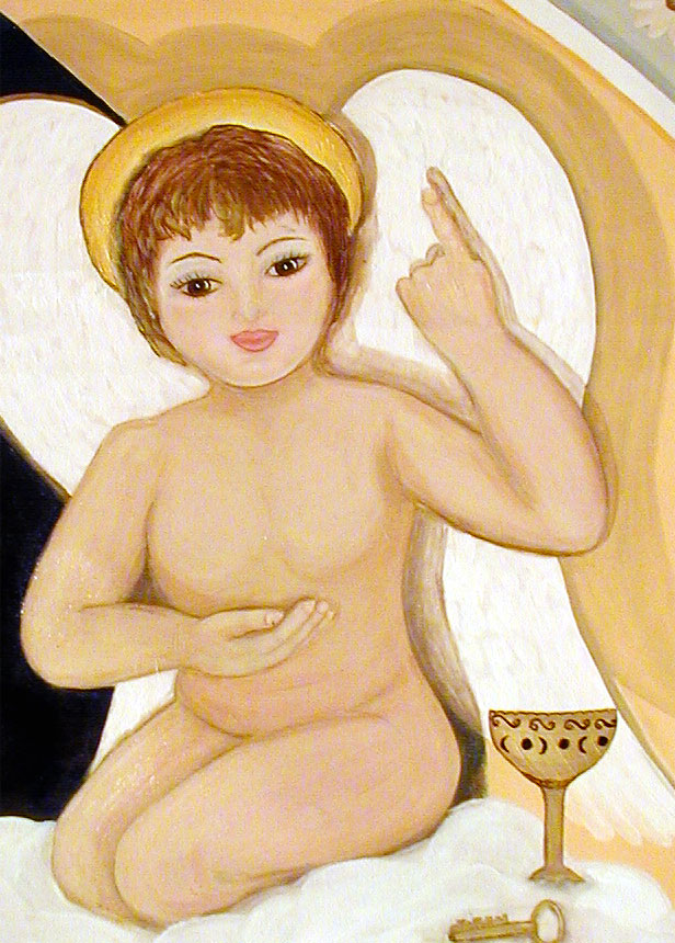 Détails des signes des mains de l'ange